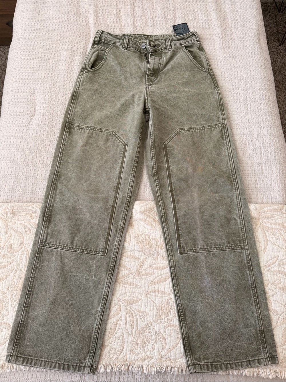 Men's Olive Green Cargo Lose fit Jeans